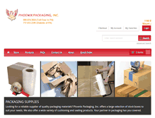 Tablet Screenshot of phoenixpackagingpa.com